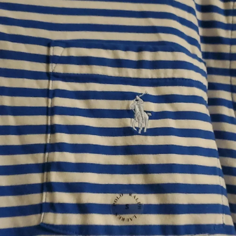NWT RALPH LAUREN POLO white BLUE MEN'S SZ S classic fit